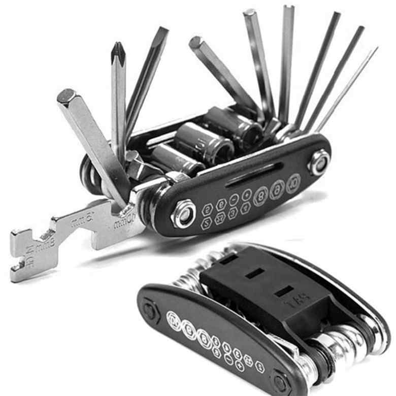 Portable 15-in-1 Bicycle Repair Tool Kit Set