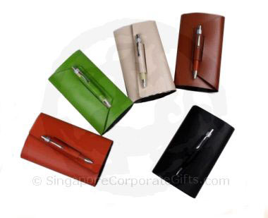 Designer Leather Pocket Note Book with Pen