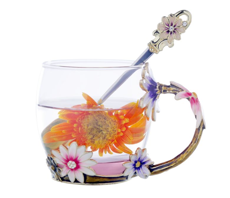 Exclusive Daisy Motif Enamel Cup  (320ml)