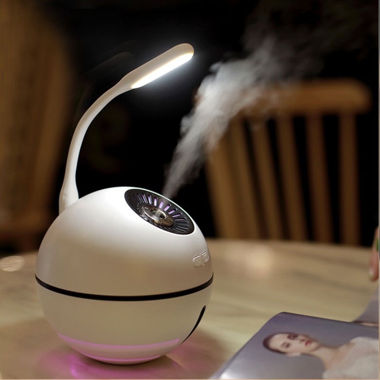 Ultrasonic Humidifier with Fan, LED and Powerbank