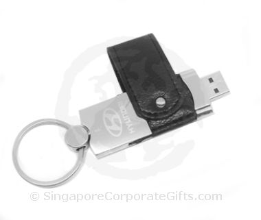 Designer's Leather Thumbdrive with Carabiner P025 (Trek PCBA 4G)