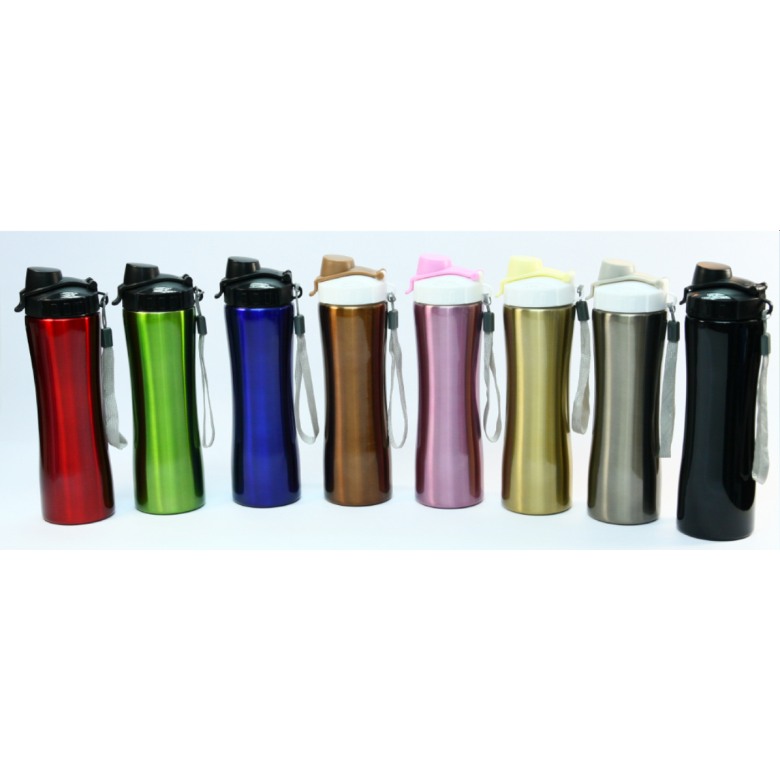 Single wall stainless steel water bottle with PP lid