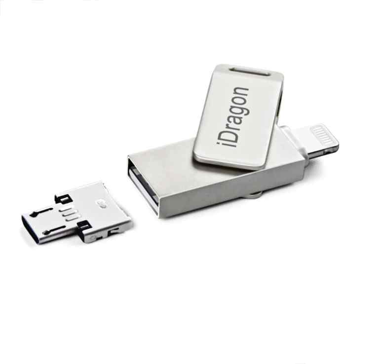 Slim OTG thumbdrive for iPhone, Android and PC [16GB]