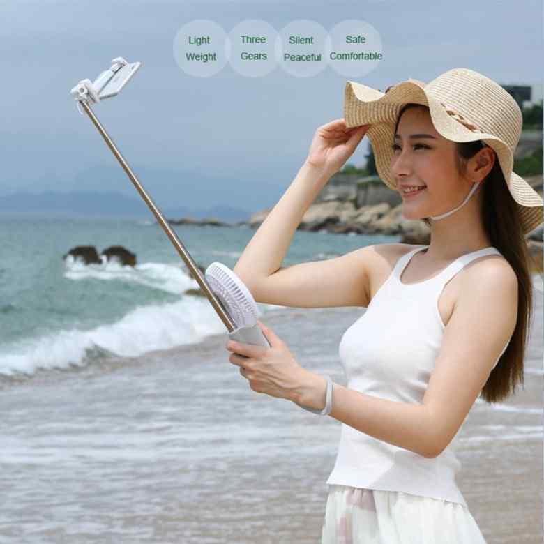 3 in 1 power bank with selfie and fan