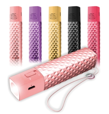 Diamond Flashlight Power Bank (2600MAh)