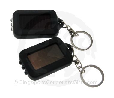 Solar keychain with 3 led torchlight