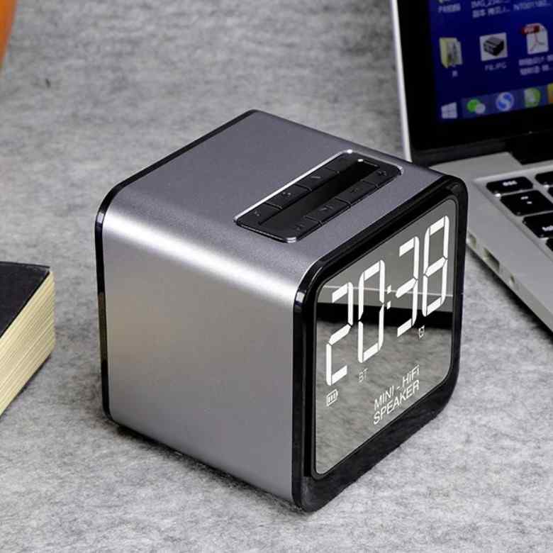 Waterproof Bluetooth Speaker with Mirror and Clock