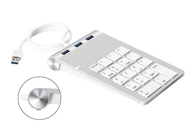 Keypad with High speed USB 3.0 hub in metal casing