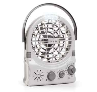 Rechargeable Fan With Radio amd Light