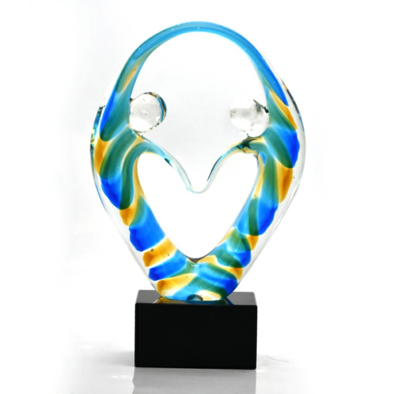 Hand in Hand Teamwork Art Glass Award